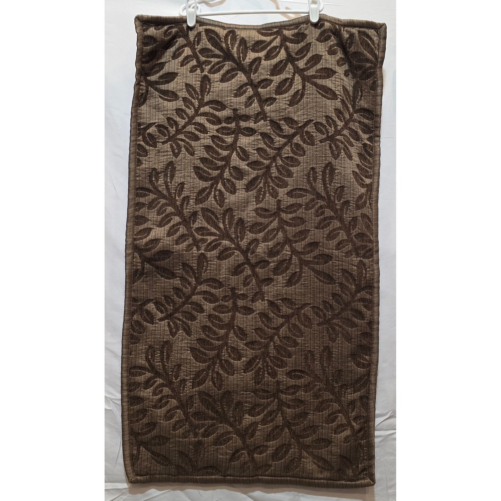 Linden Street King Sham Brown Leaf Textured Stripe Reversible Pillow Cover 20x36